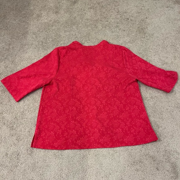 Maggie Barnes for Catherines Button Up Textured Blouse - Picture 6 of 6